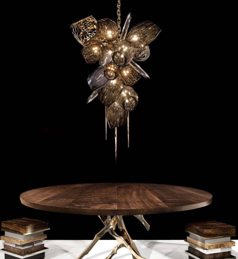 Time in Berlin(Vertical) Glass Chandelier