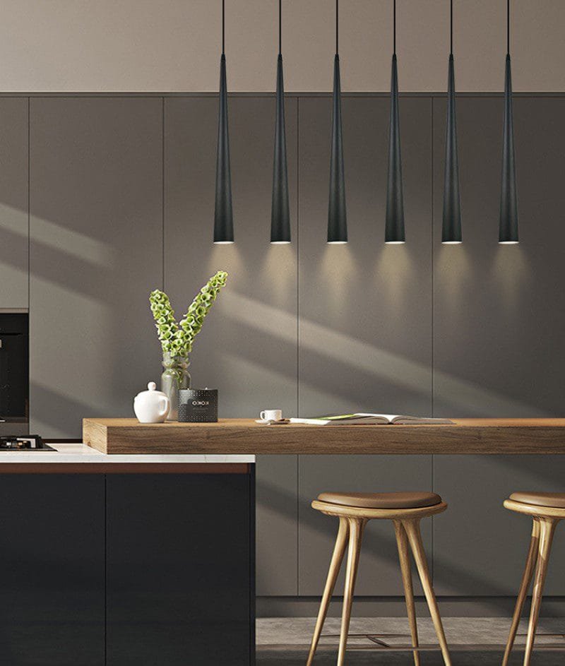 Heston 6 Black Pendant Light