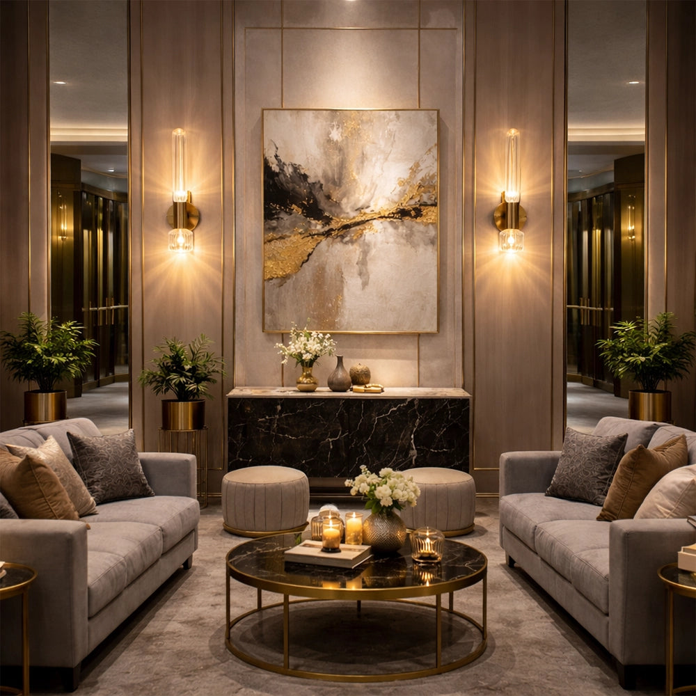 Lumivane VerticaGlow Brass Wall Sconce