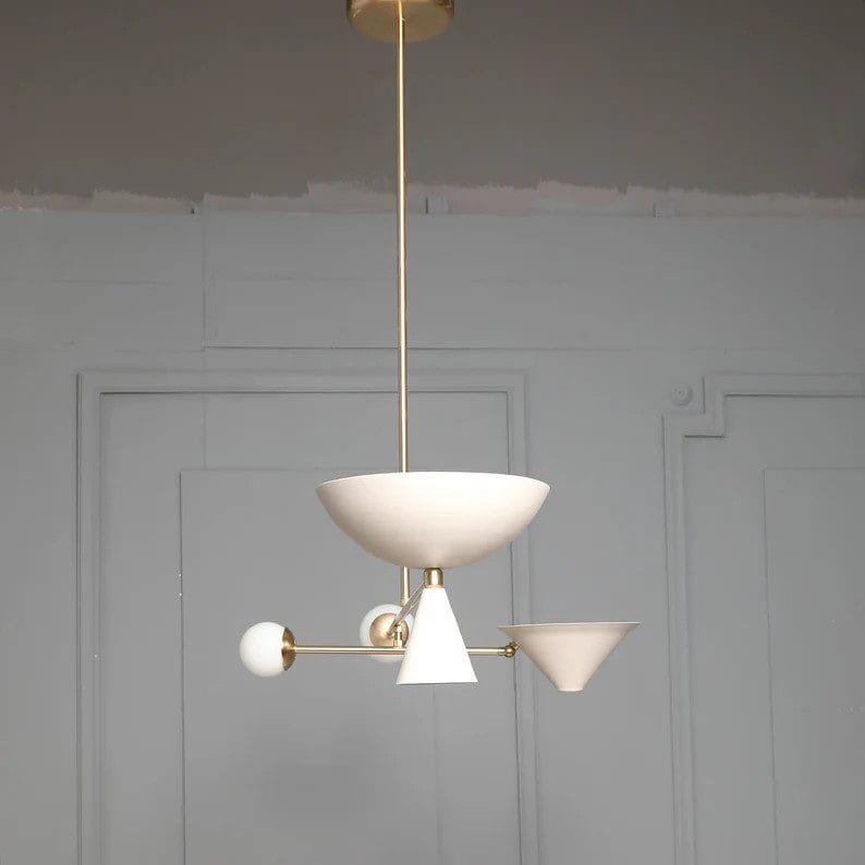 Neutral Bowl Beige Chandelier