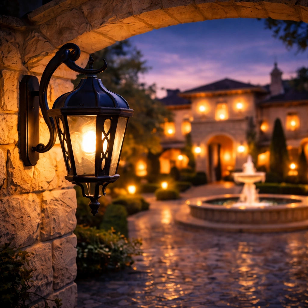 Arc Crest Entrance Wall Lantern Light