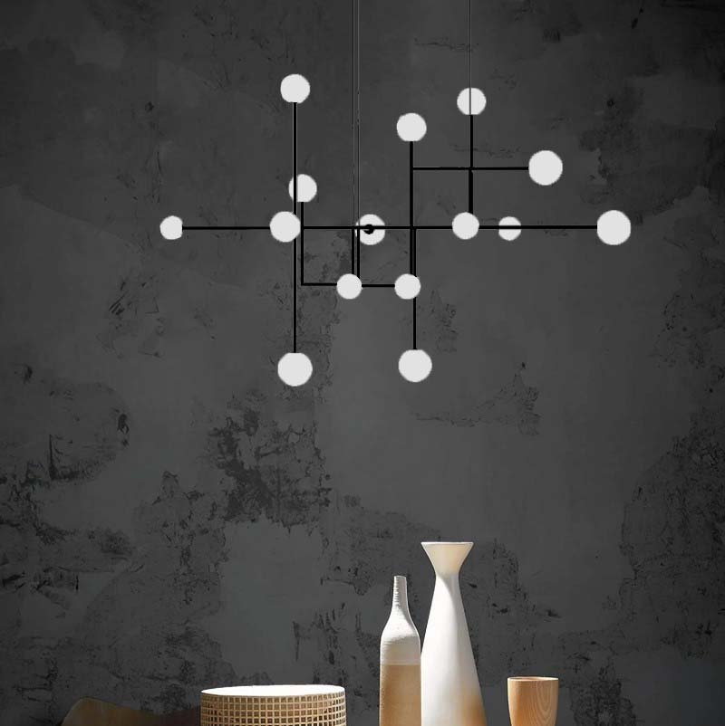 Cosmic Symphony Glass Globe Chandelier