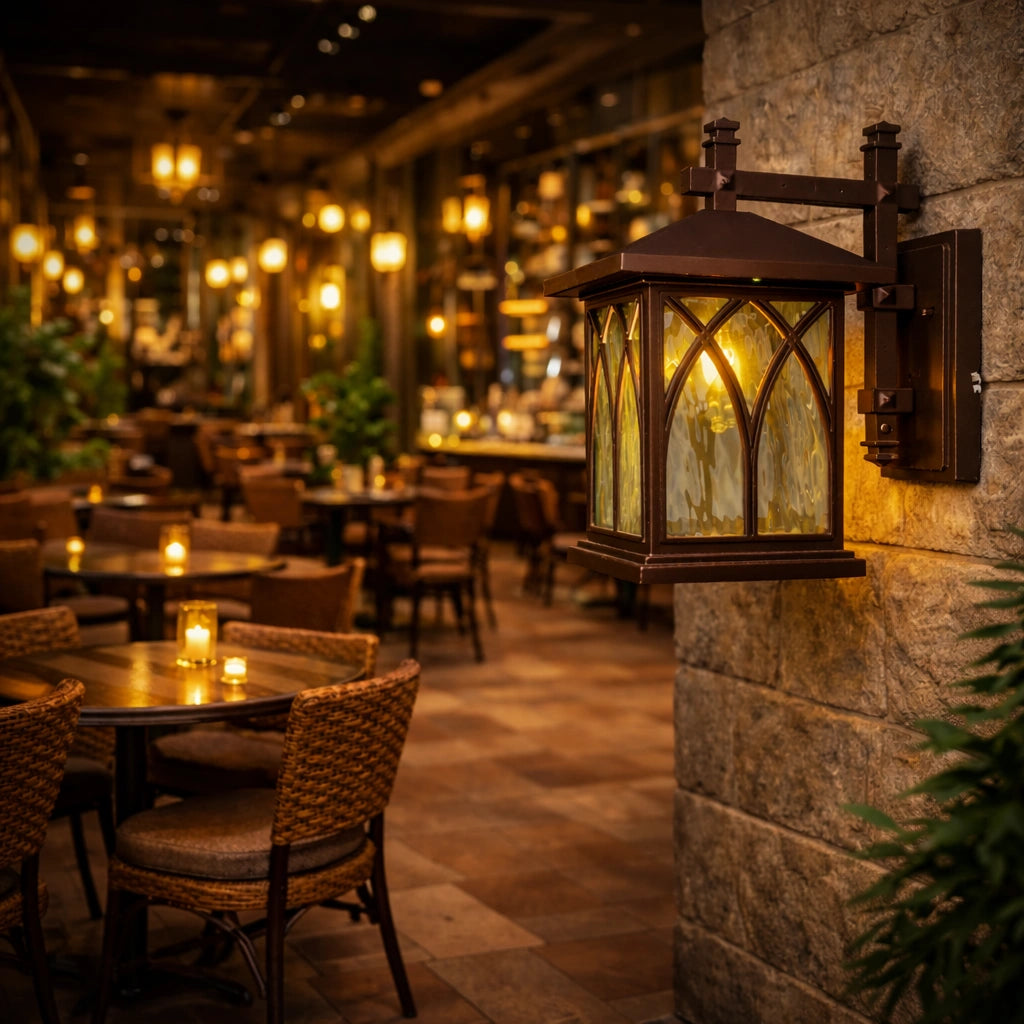 Archway Garden Pillar Lantern Light