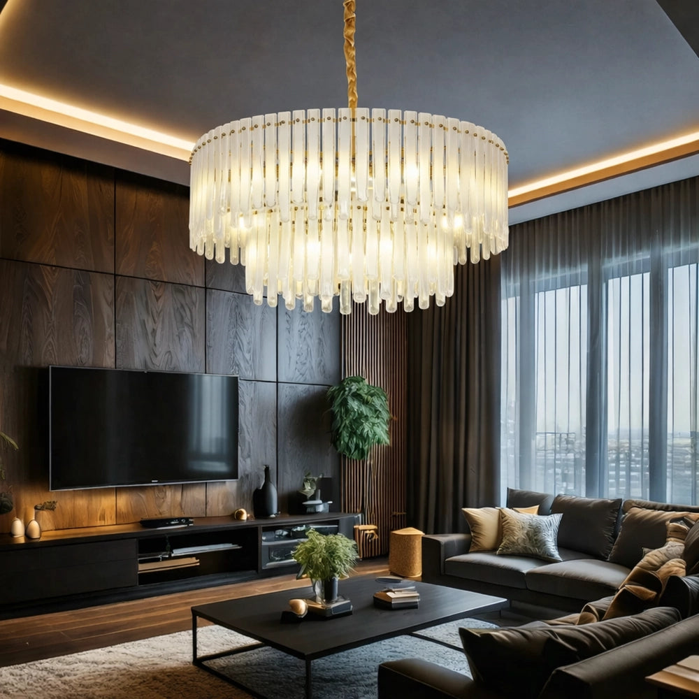 Ivora Tiered Glass Chandelier