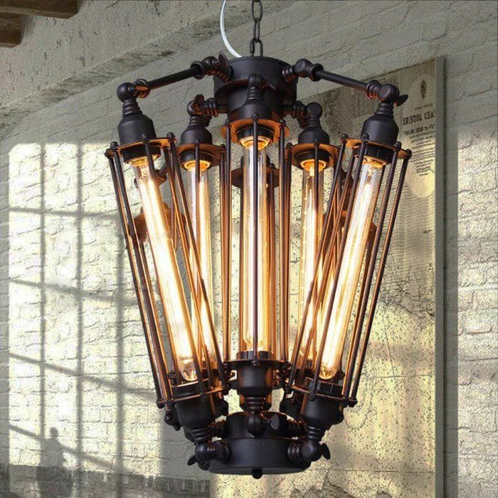 Rustic Refuge Wide Iron Pendant Light