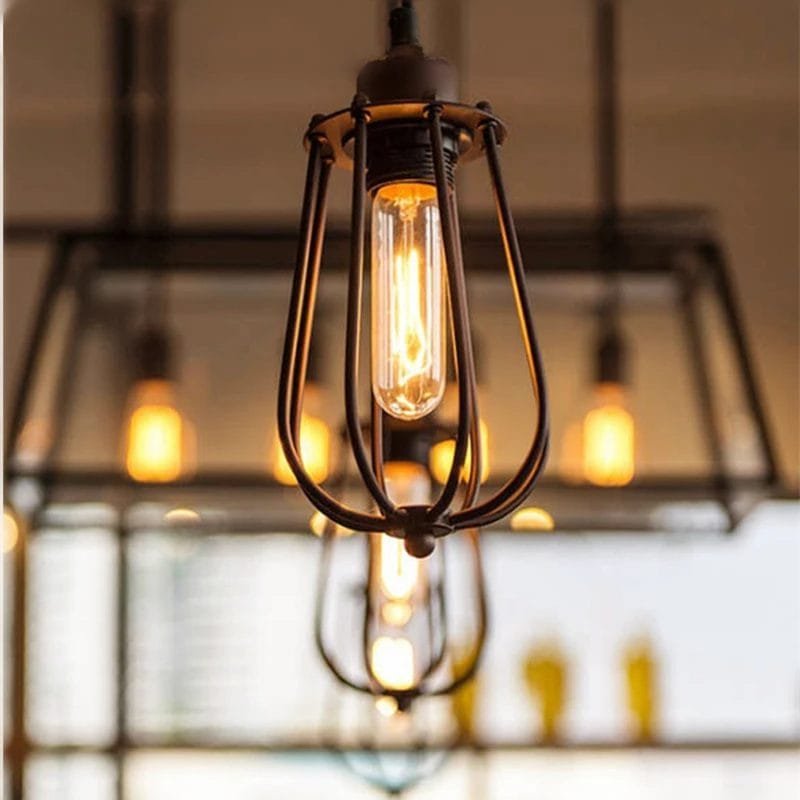 Classic Edison Iron Pendant Light