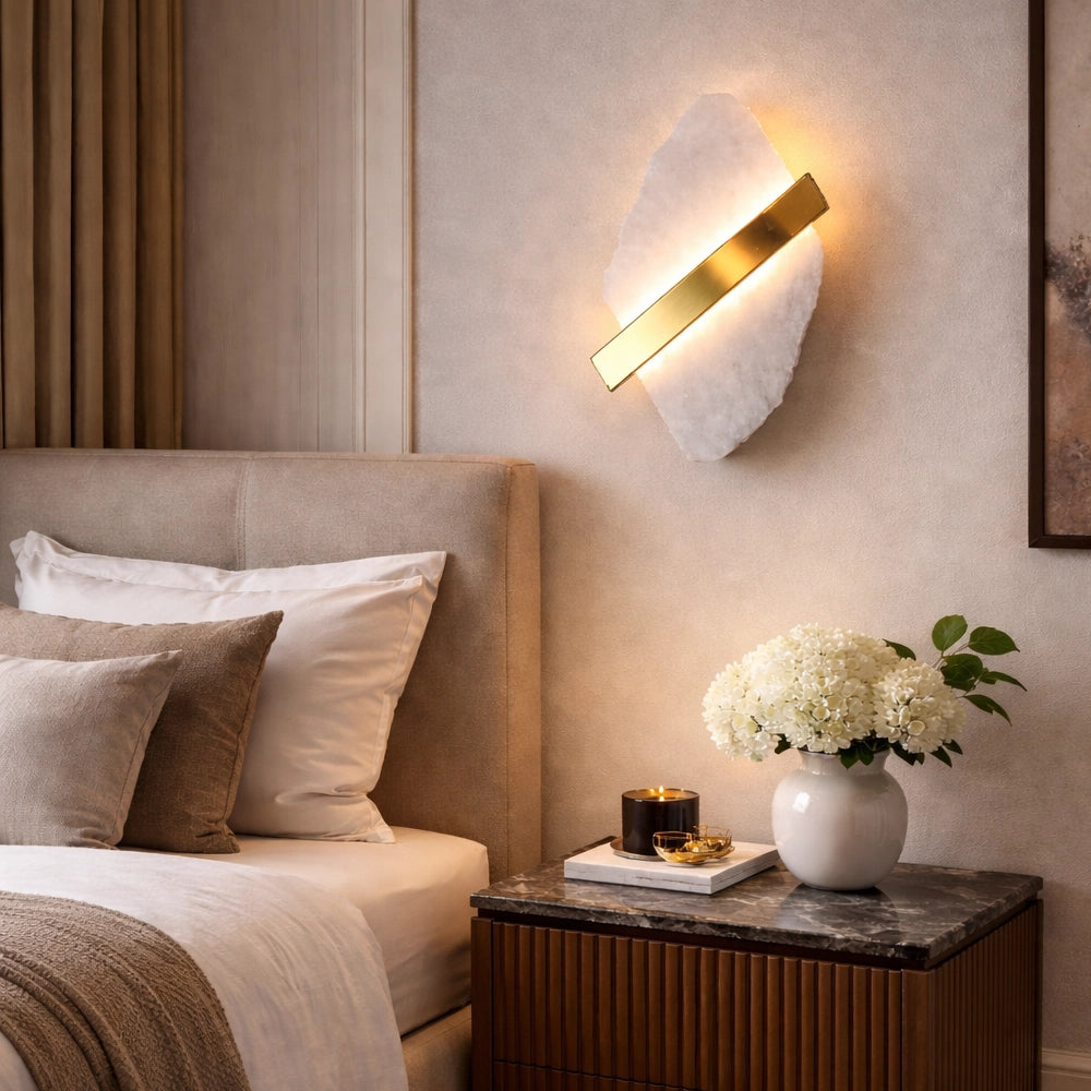 StrataEdge Marble Accent Wall Sconce