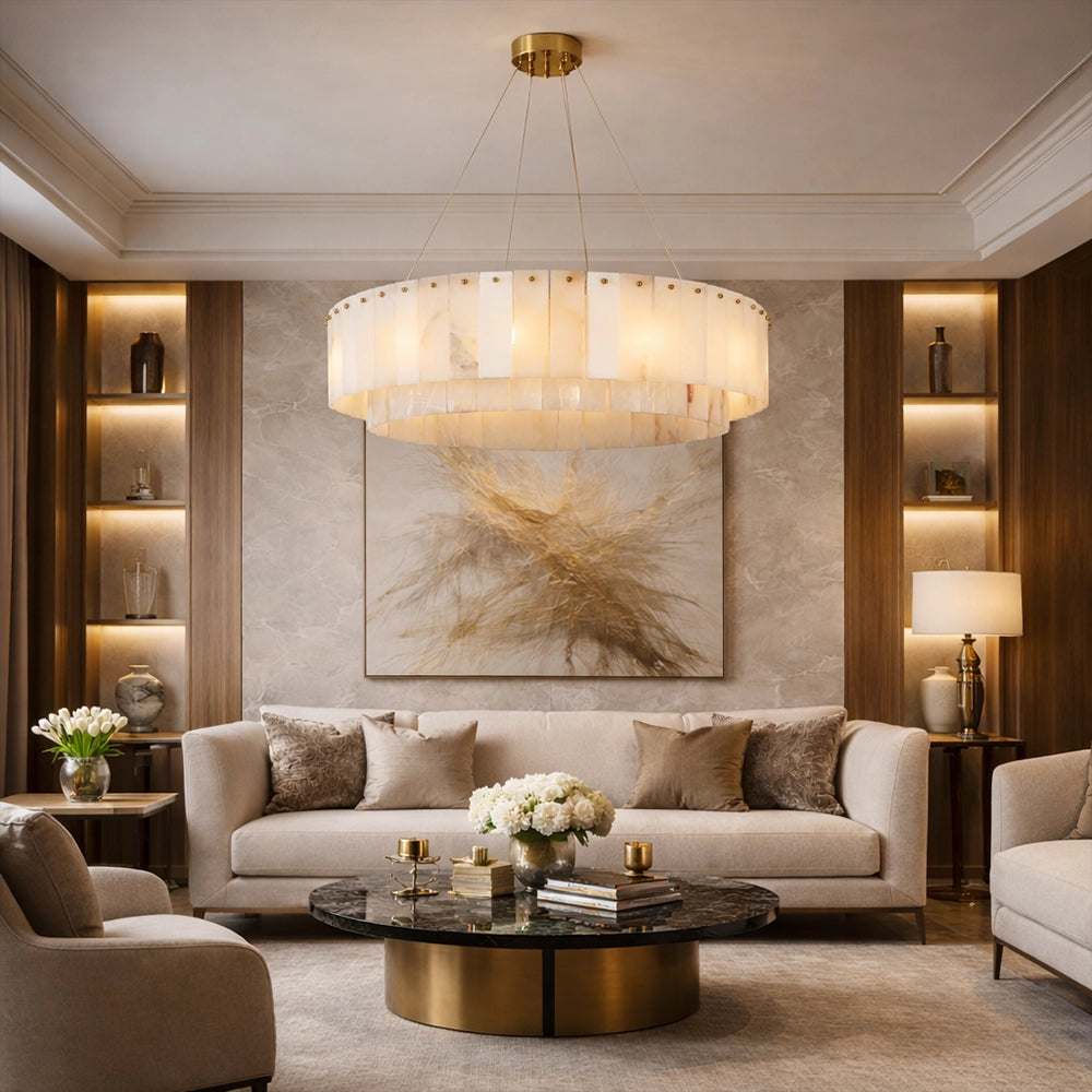 Serenity Marble Circular Chandelier