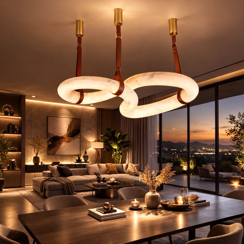 Eterna Loop Marble Ring Chandelier