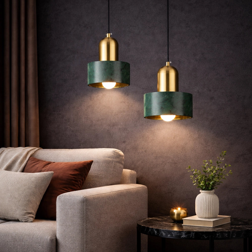 Verde Aurea Marble Pendant Light