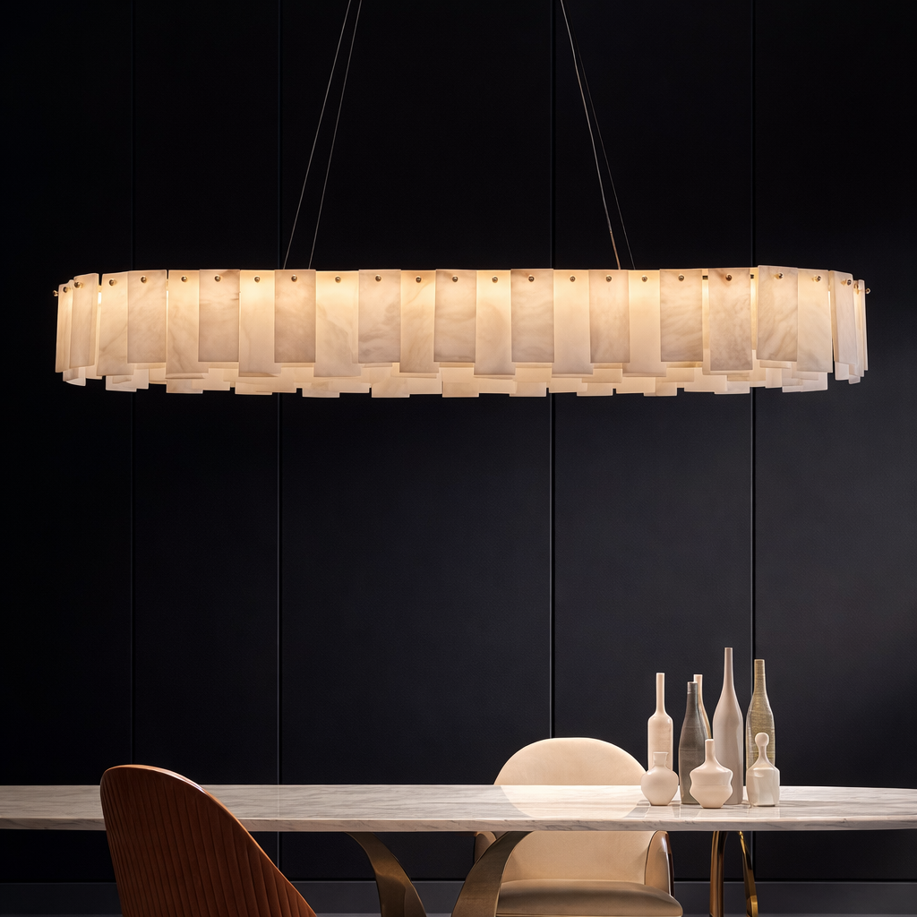 Averra Grand Marble Ring Chandelier