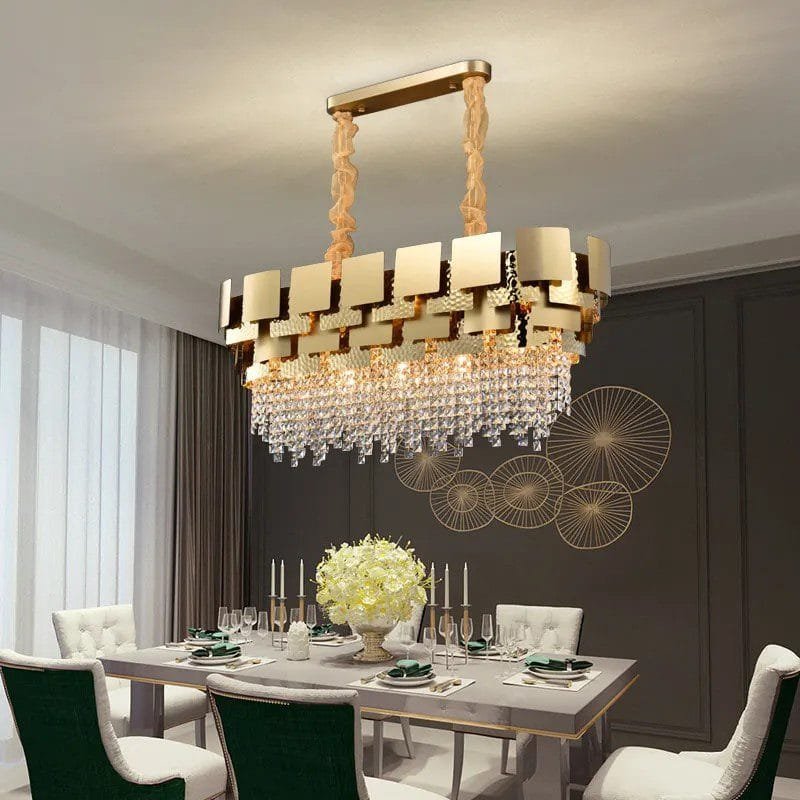 Golden Hour (Linear) Crystal Chandelier