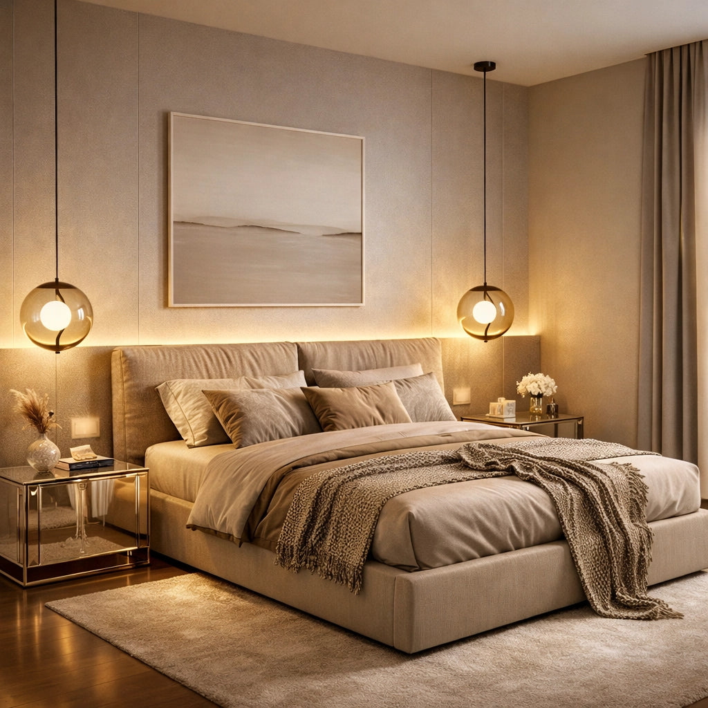 Luxury Amber Orb Pendant Light