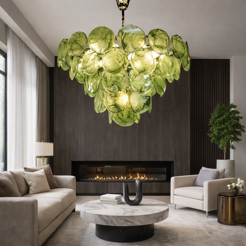 Verdant Halo Disc Chandelier