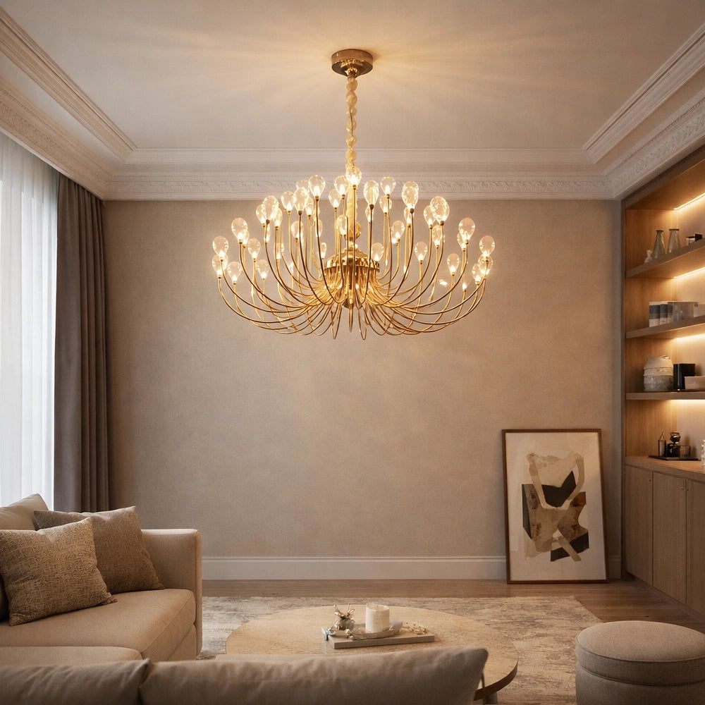 Teardrop Crystal Rope Chandelier