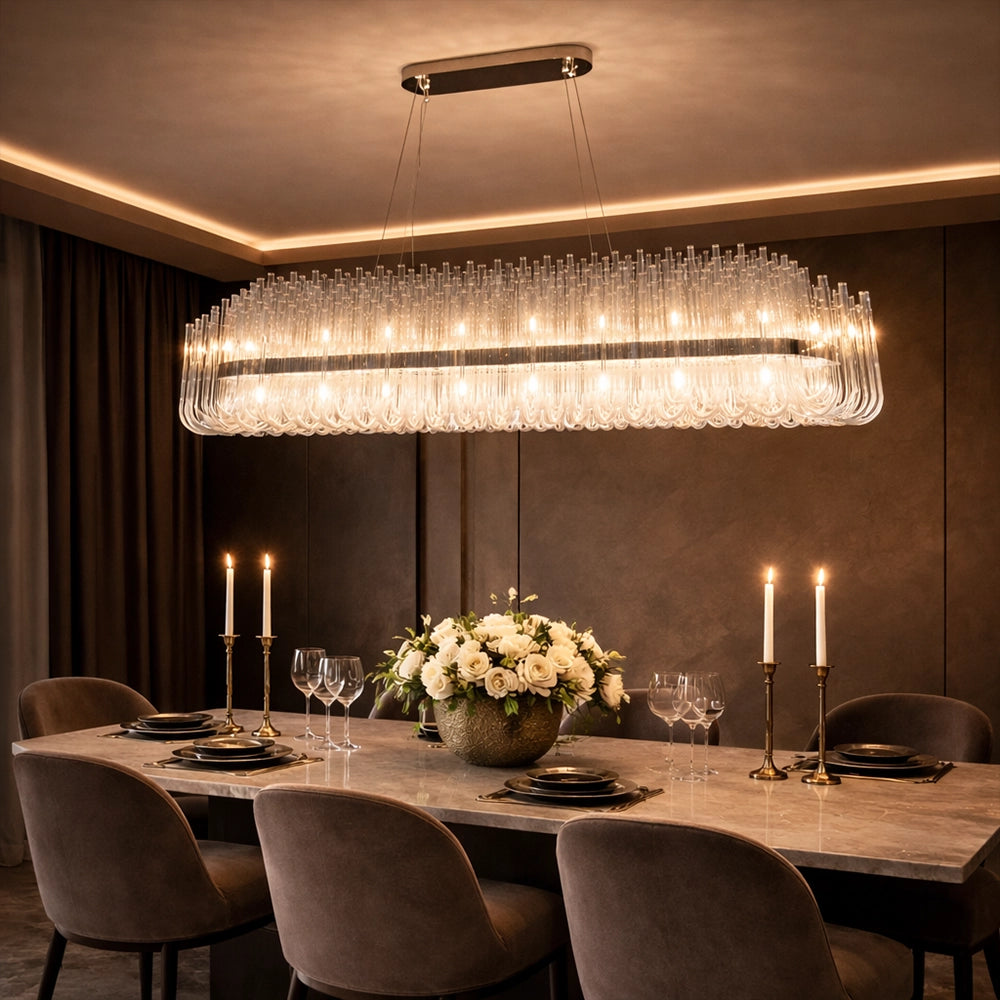 Linear Acrylic Tube Bar Chandelier