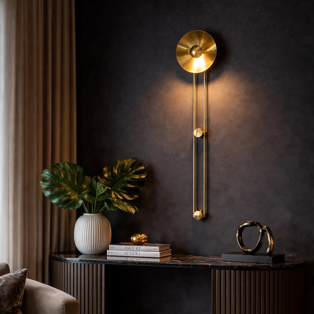 Solara Radiant Brass Wall Sconce