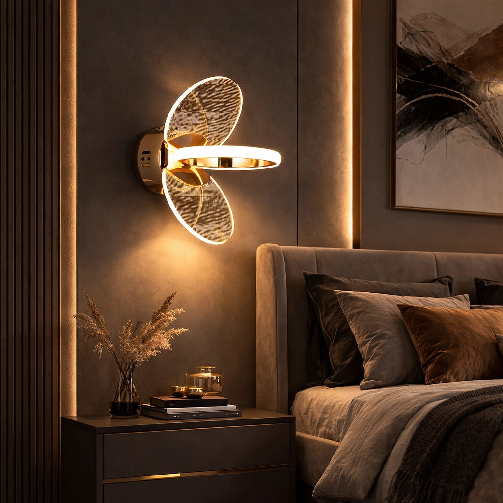 SylvaLuxe Crystal Leaf Accent Wall Light