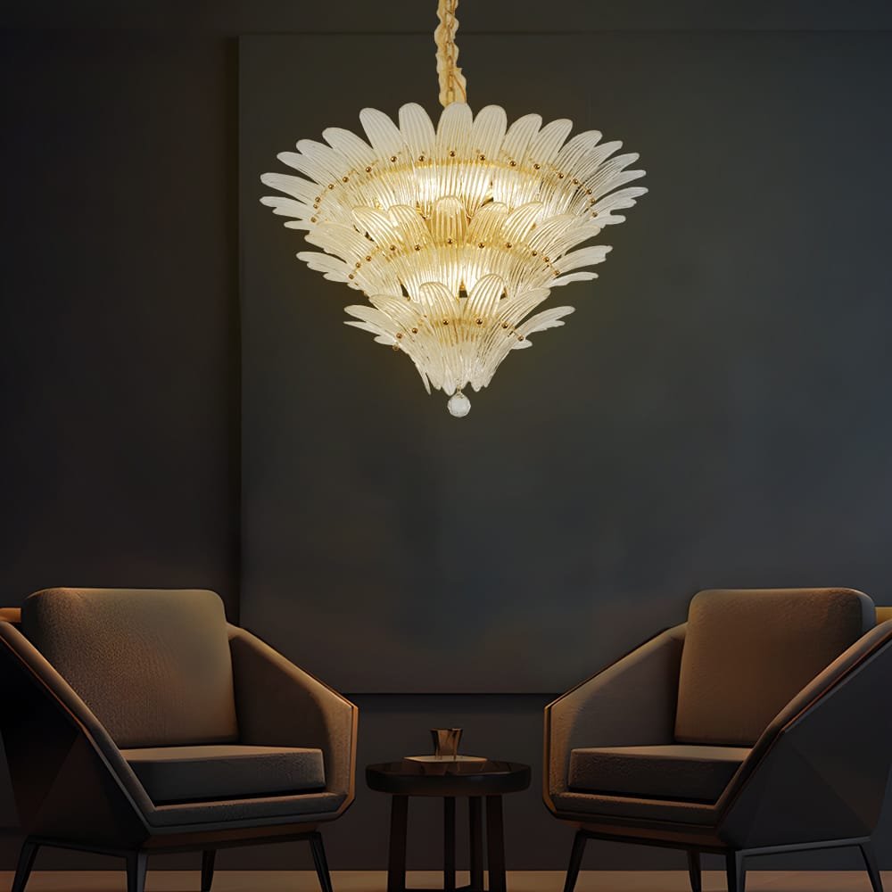 Ethereal Feathered Chandelier