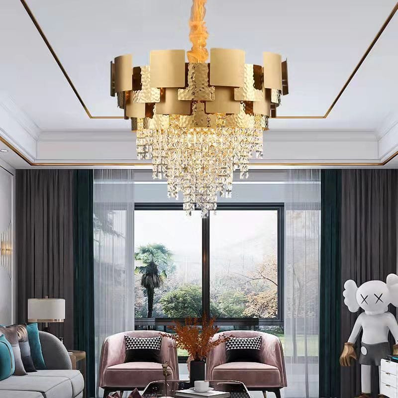 Golden Hour (Round, 2 Sizes) Crystal Chandelier