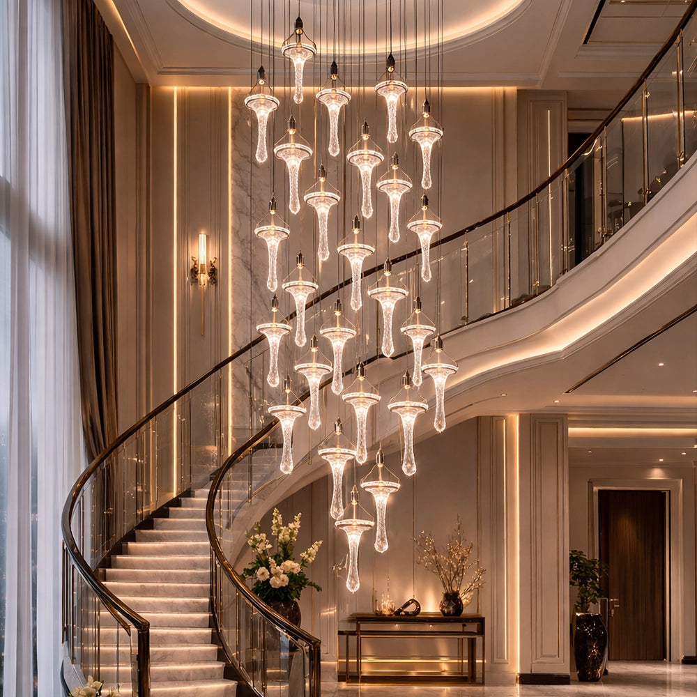 Aurora Cascade Crystal Pendant Chandelier