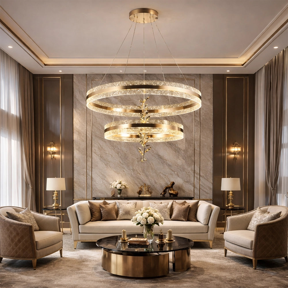 Orion Orbit Dual Ring LED Chandelier