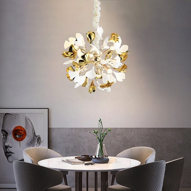 Ginko Round Ceramic Chandelier
