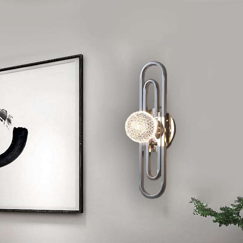 Sylvan Serenity (Curved)Chrome Wall Sconce