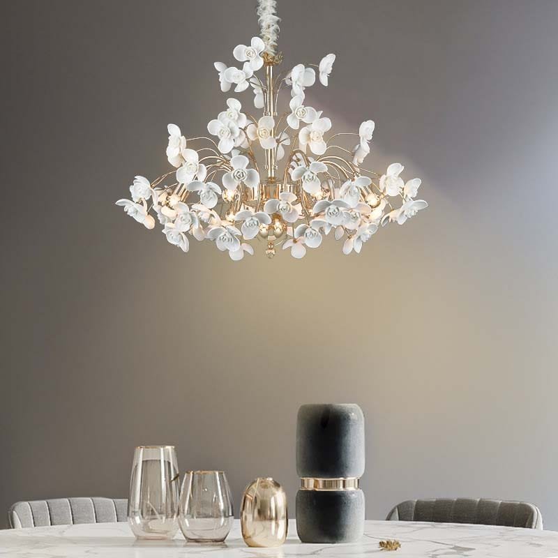 Vanilla Whisper Ceramic Chandelier