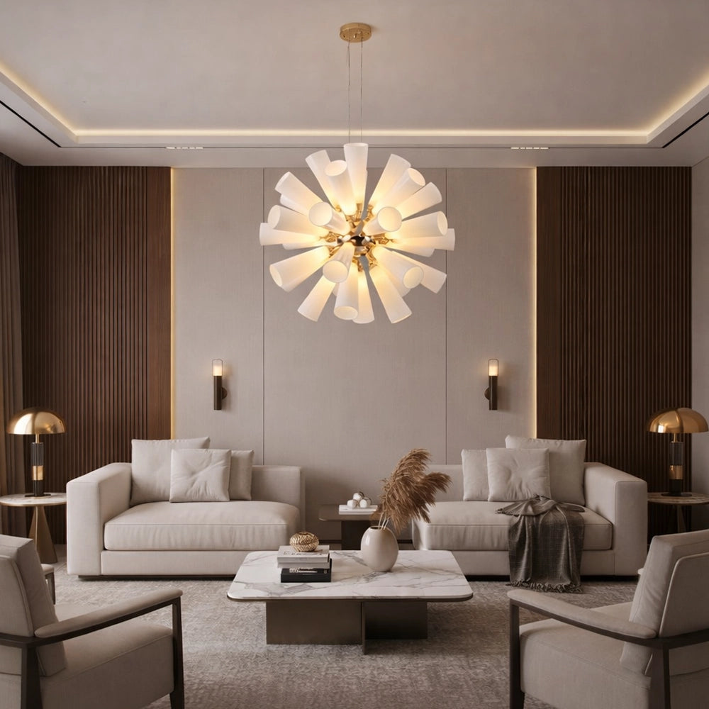 Aurora Hornburst Halo Chandelier
