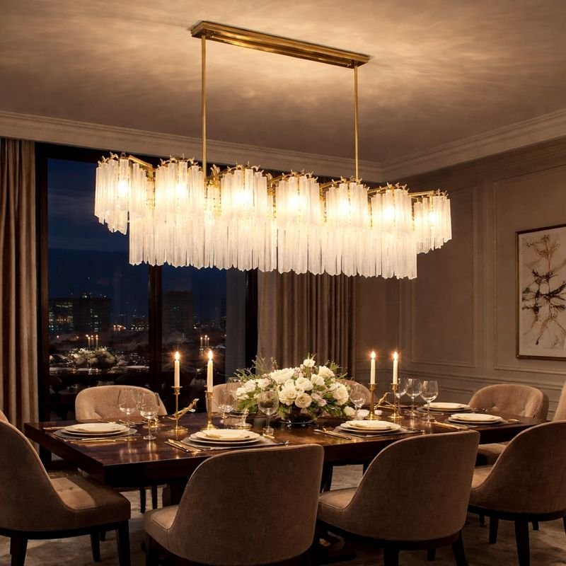 Lumira Linear Glass Chandelier