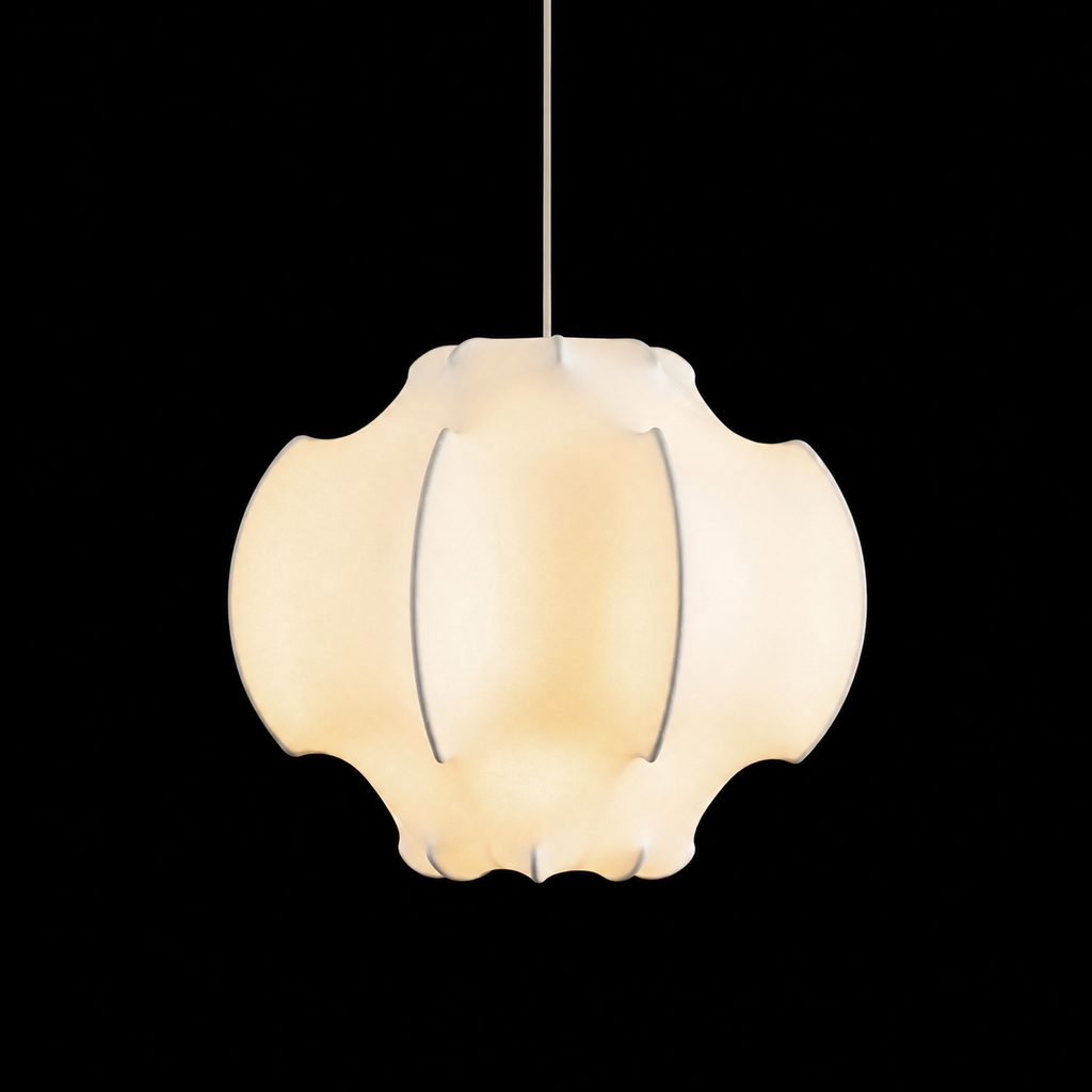 Modern Fabric Sculptural Hanging Light
