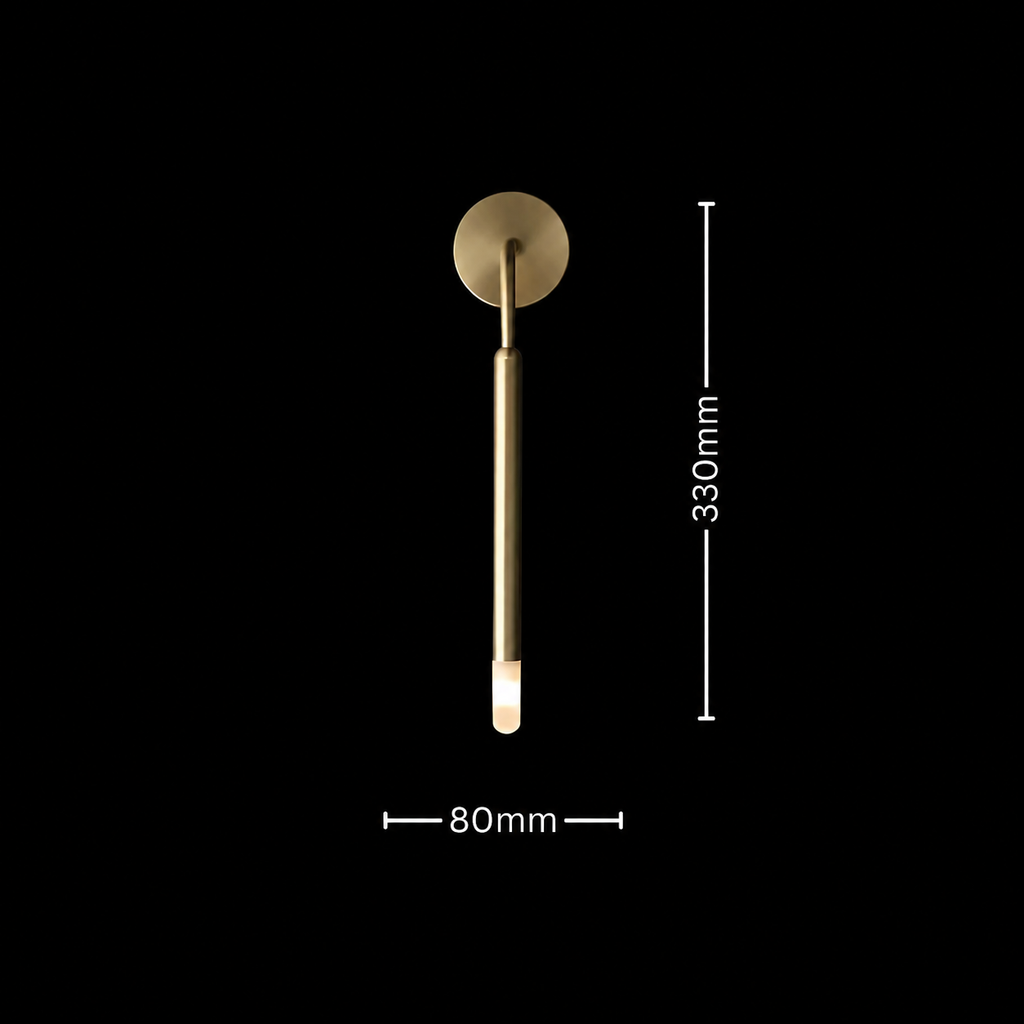 Modern Gold Linear Tube Wall Sconce