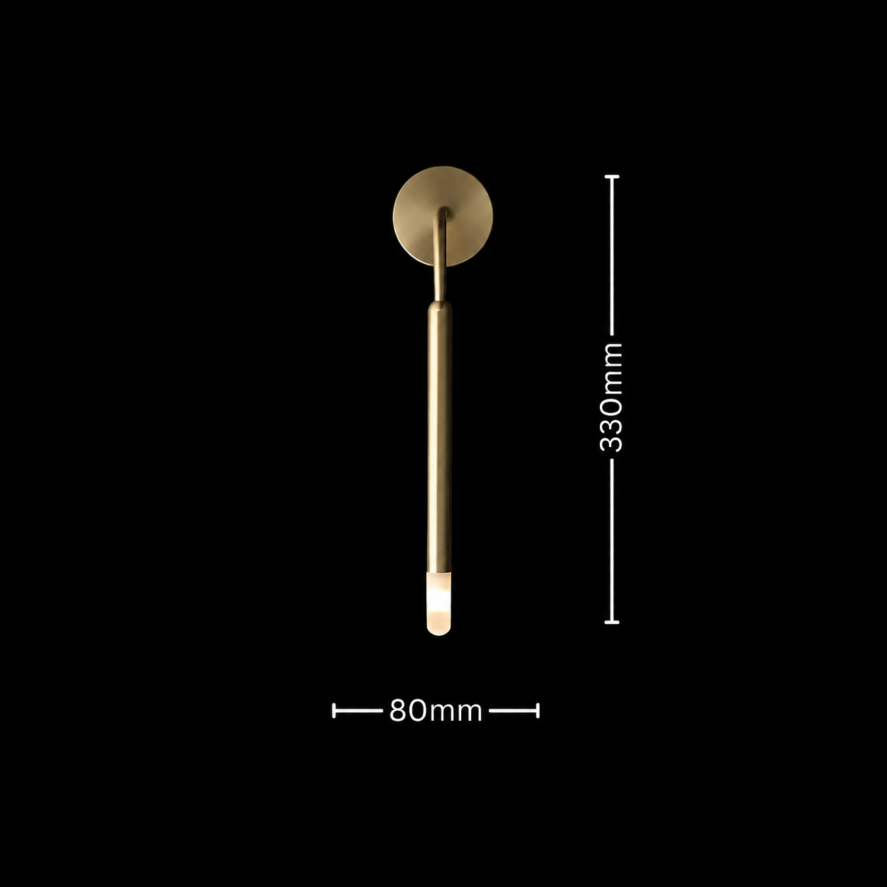 Modern Gold Linear Tube Wall Sconce