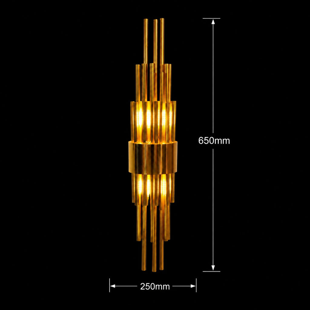 Aurora Cascade Gold Wall Light