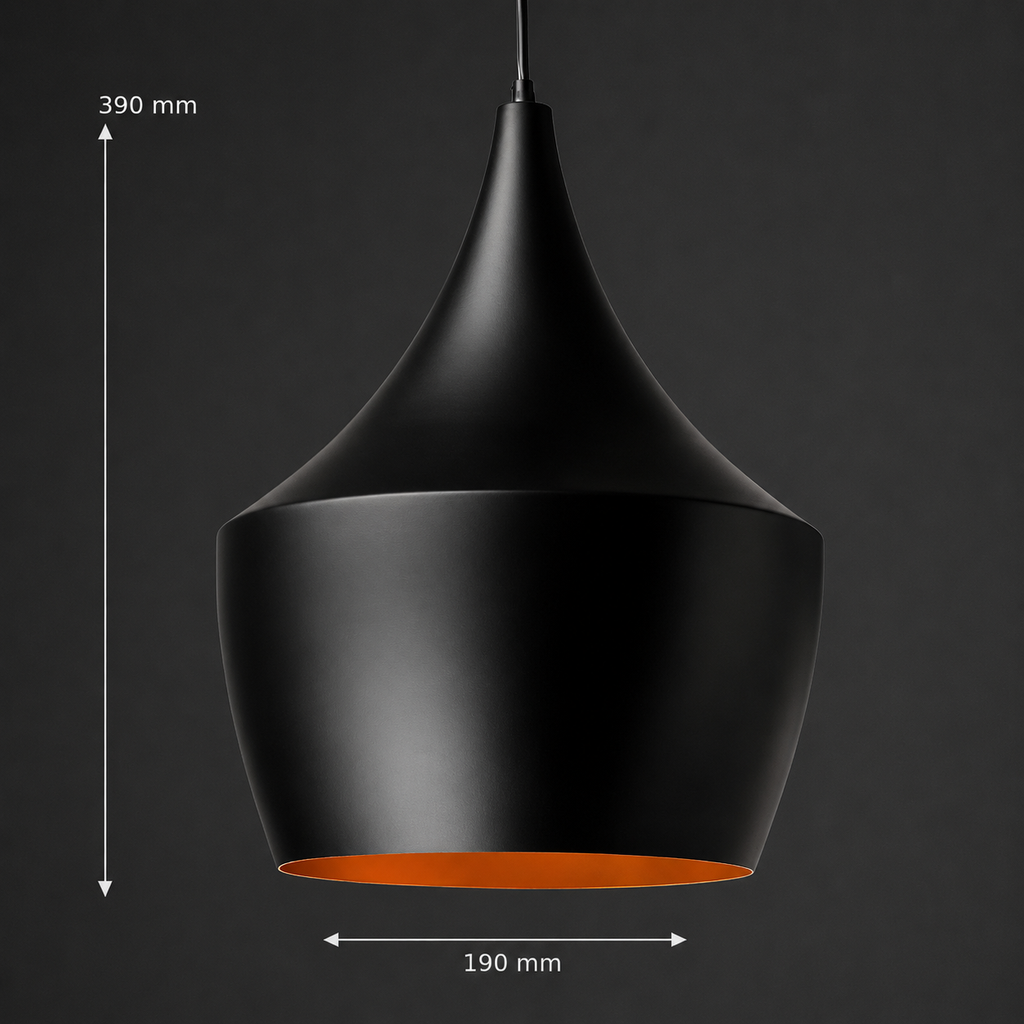 NoirCone Interior Metal Pendant Light