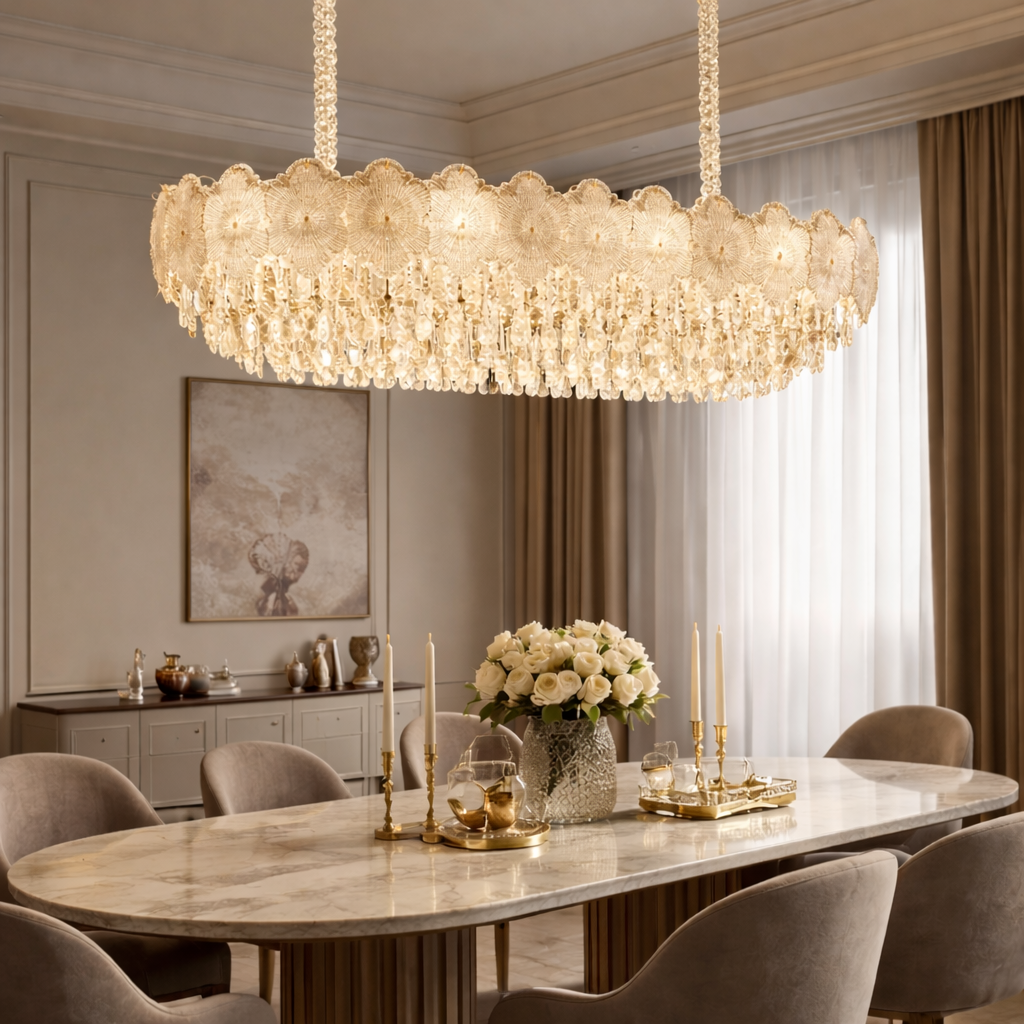 Elara Crystal Bloom Chandelier