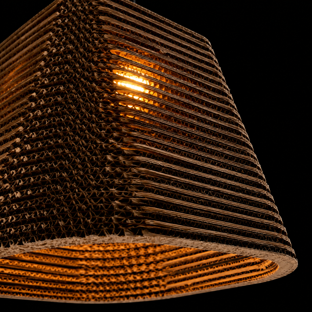 Terra Cube Geometric Textured Pendant Light