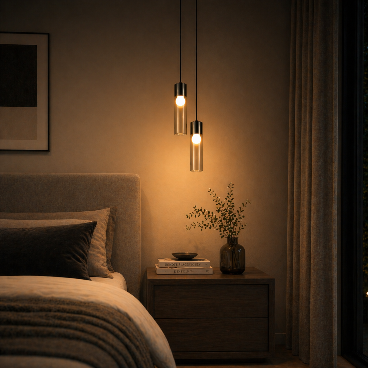 Modern Double Cylinder Hanging Light