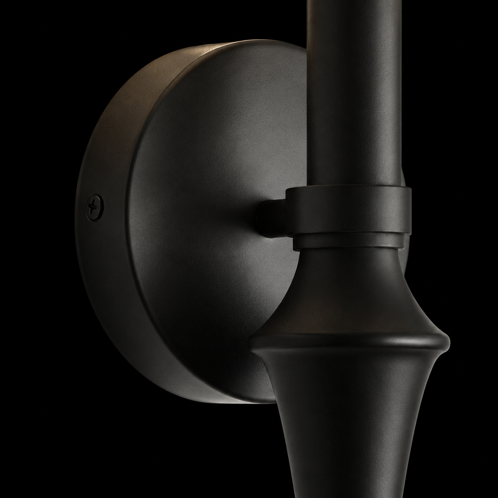 Noir Elegance Fabric Wall Sconce