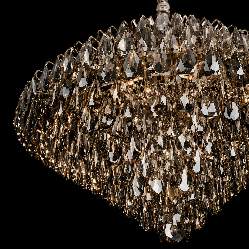 Luxury Square Crystal Chandelier