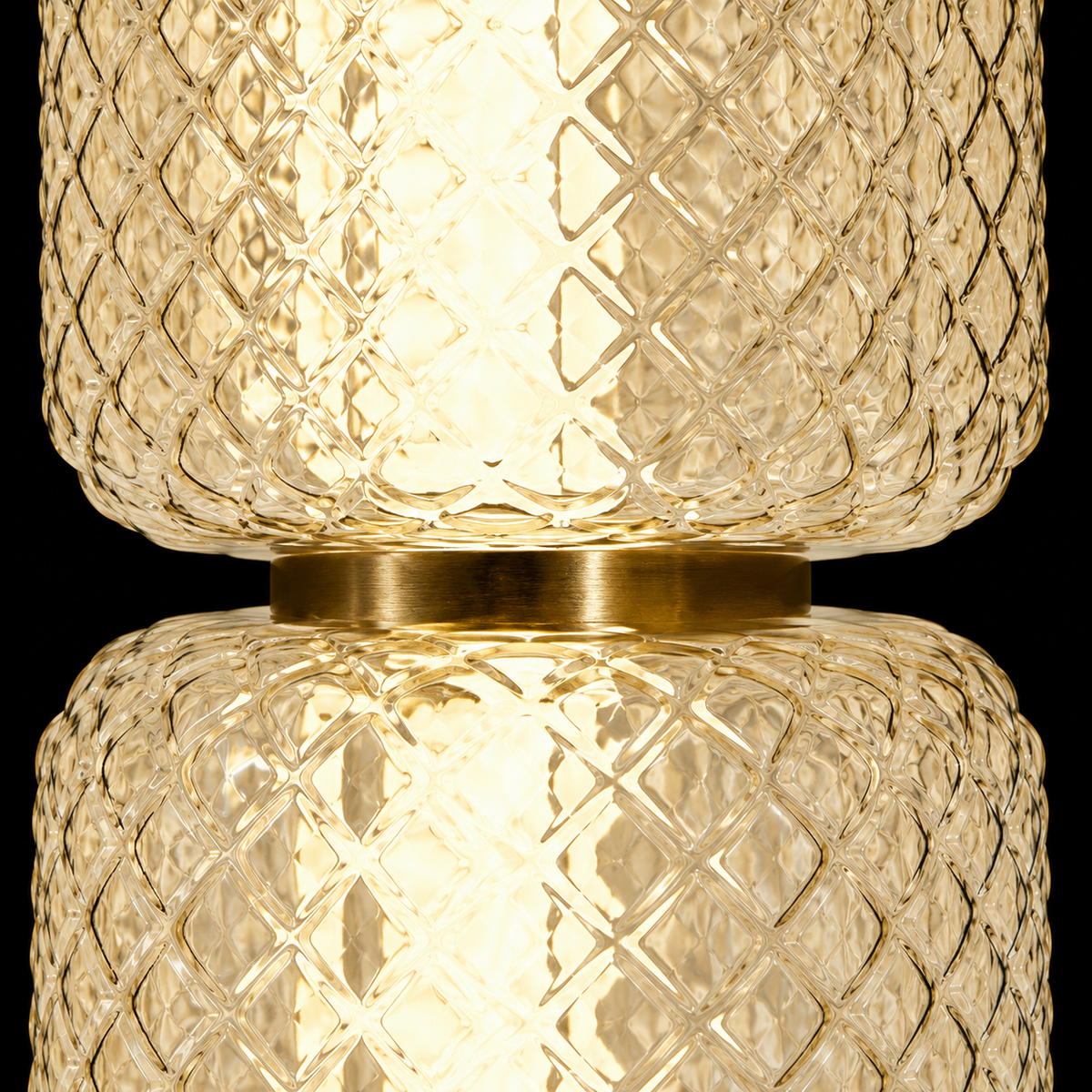 Aurelle Triple Textured Glass Pendant Light