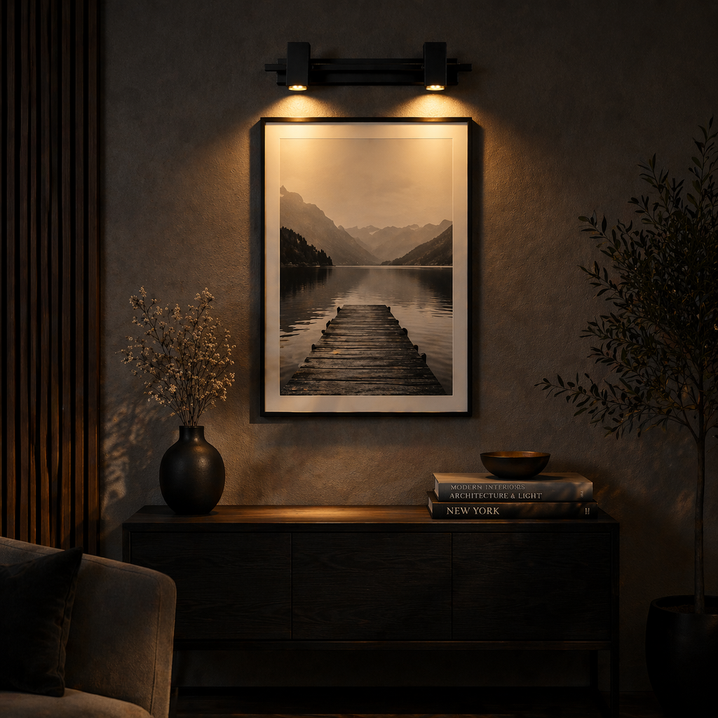 Noir Linear Duo Wall Spotlight