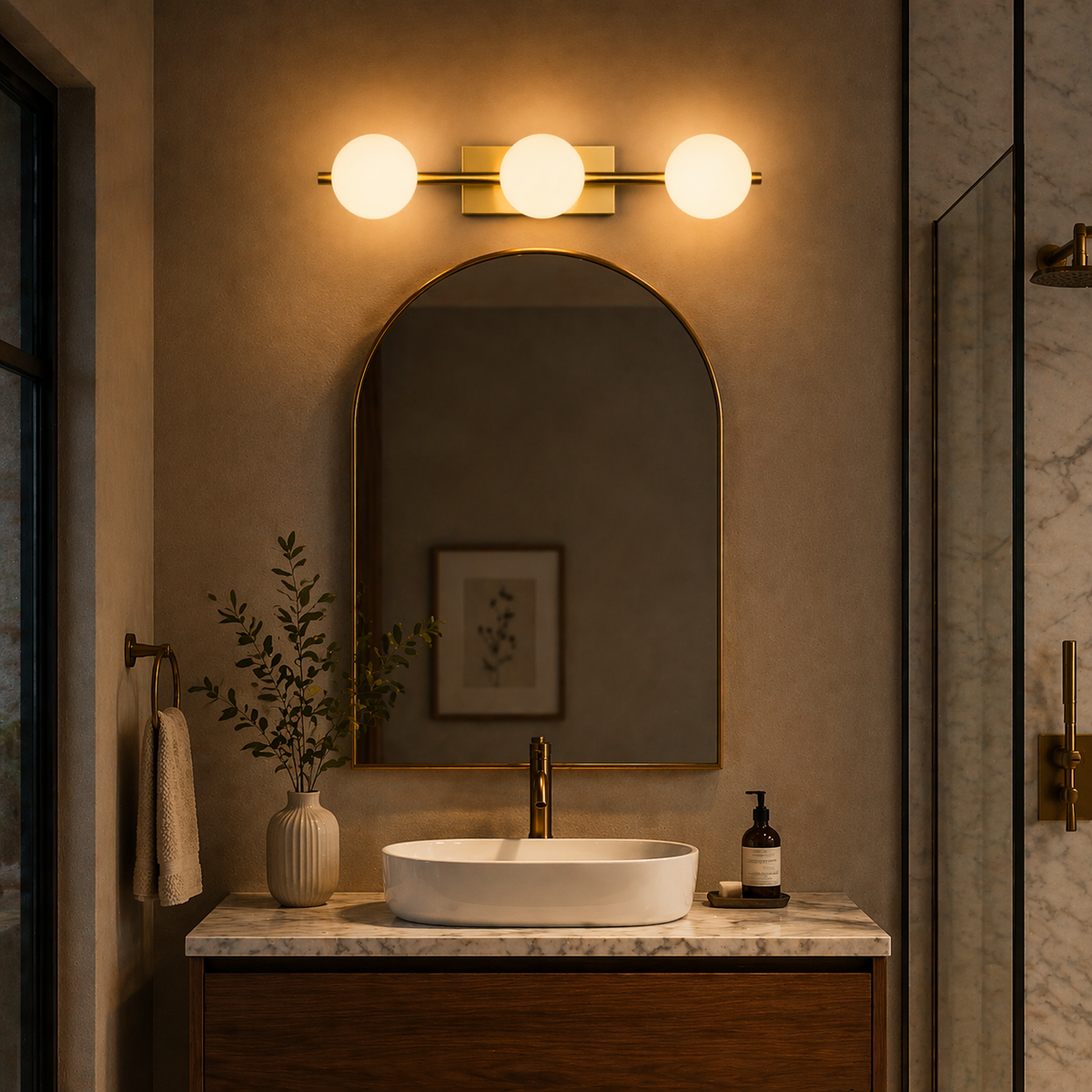 Solvian Triple Orb Wall Light