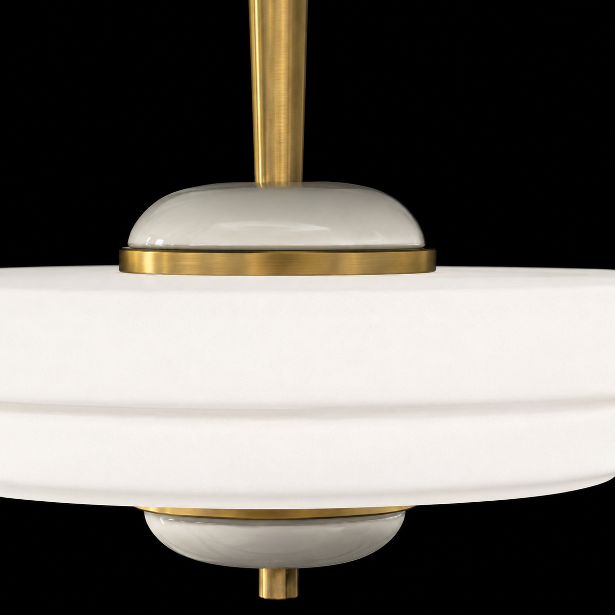 Aurelia White & Gold Disc Pendant Light
