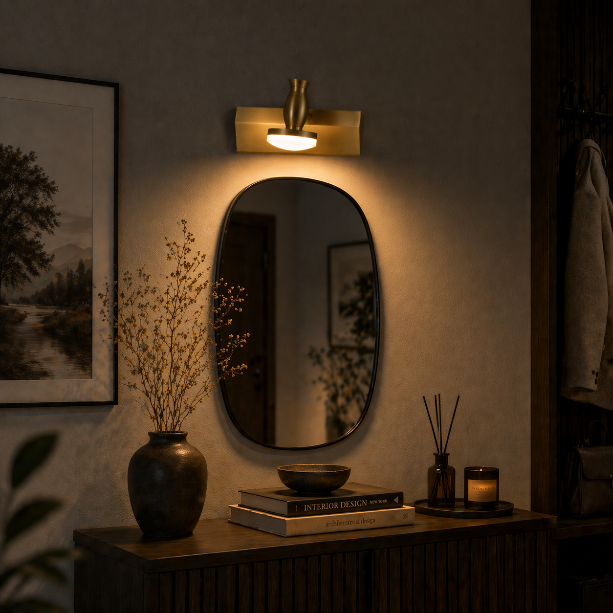NovaTilt Brass Wall Sconce