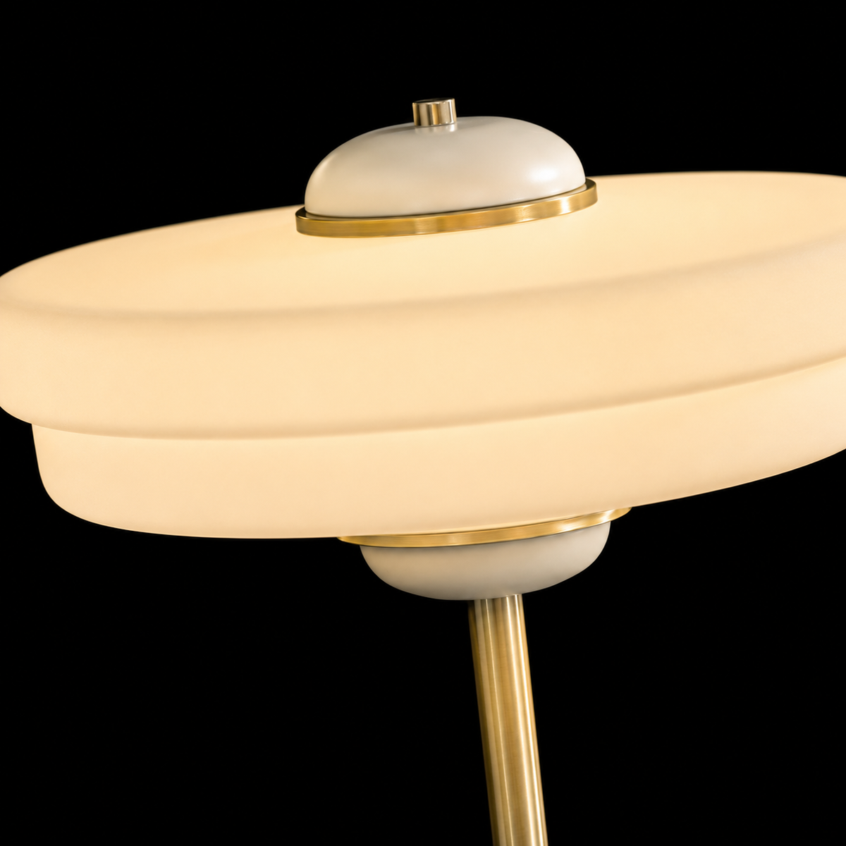 Aurelia White & Gold Modern Floor Lamp