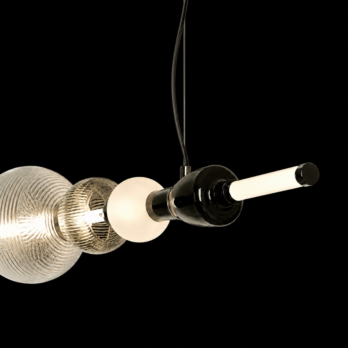 Celestial Orb Linear Glass Pendant Light