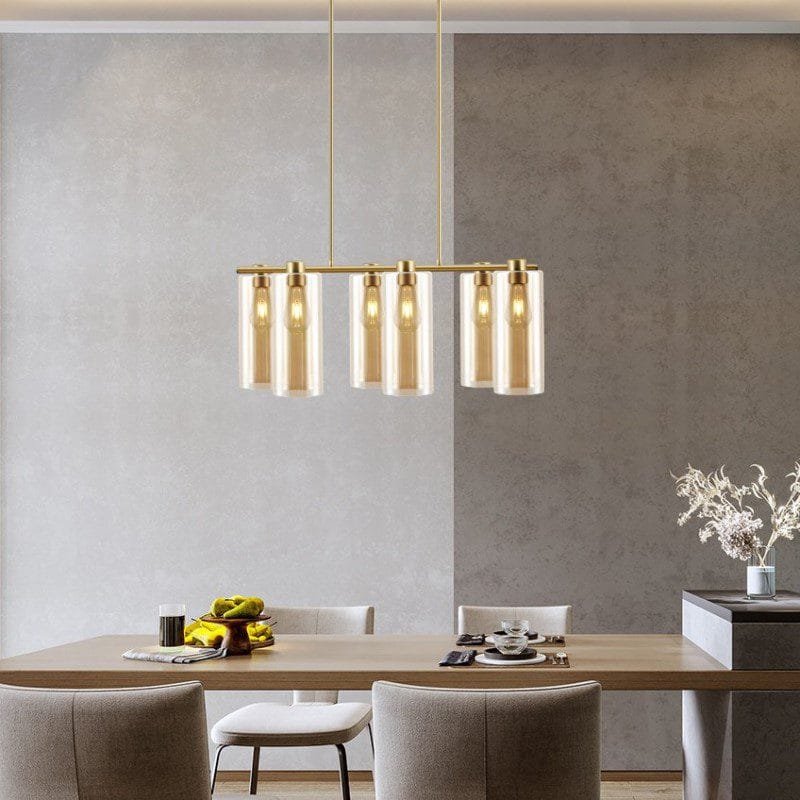 Smokey Lux (Gold) Glass Chandelier