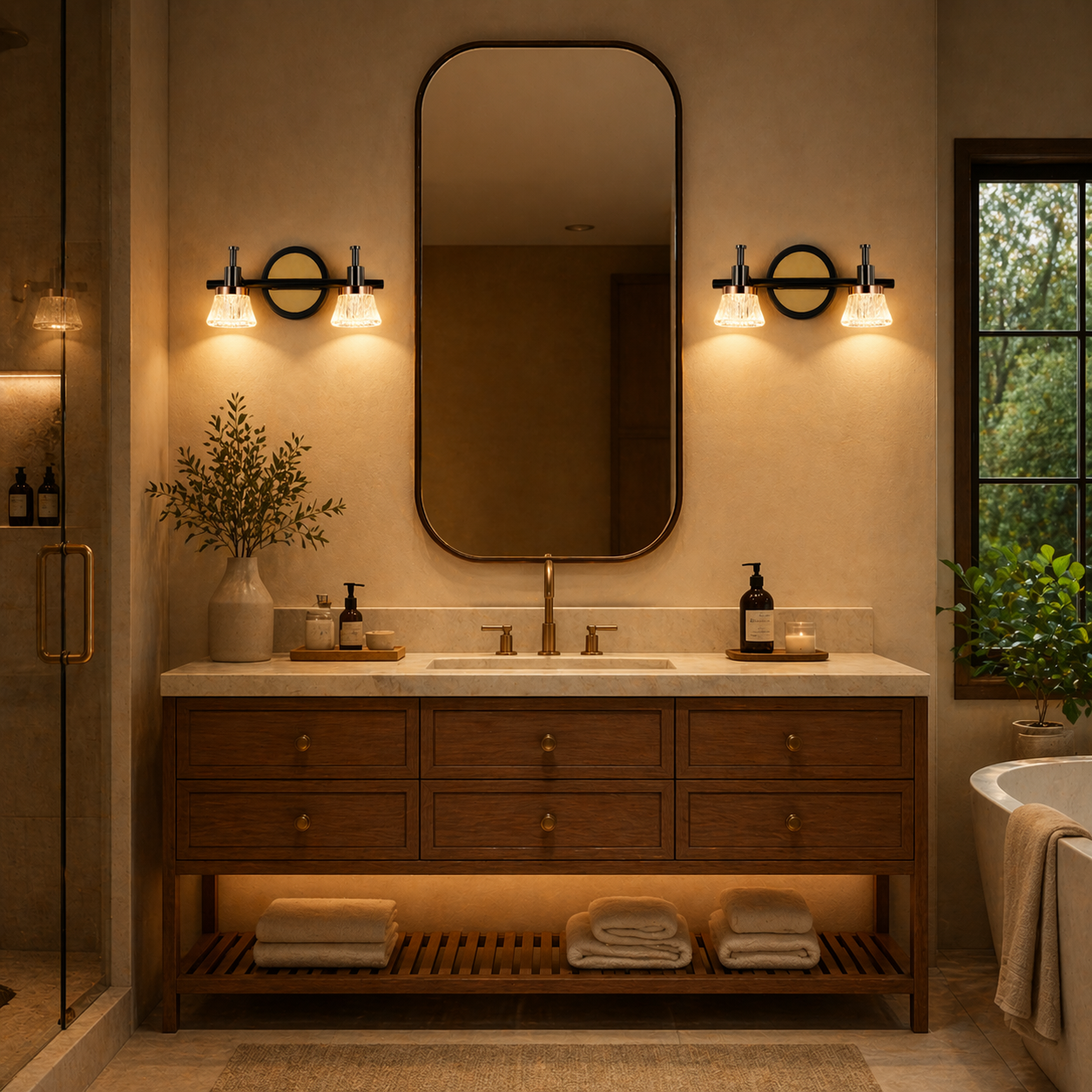 Eclipse Crystal Duo Vanity & Mirror Light